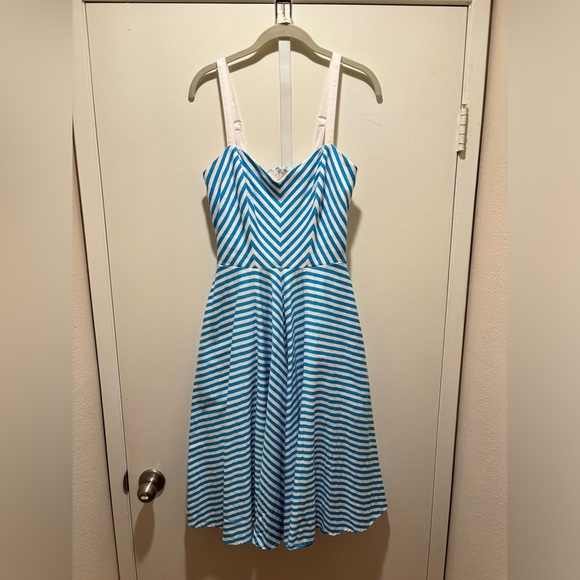 Vixen by Micheline Pitt Dollface Dress Blue and White (M) - Picture 4 of 11